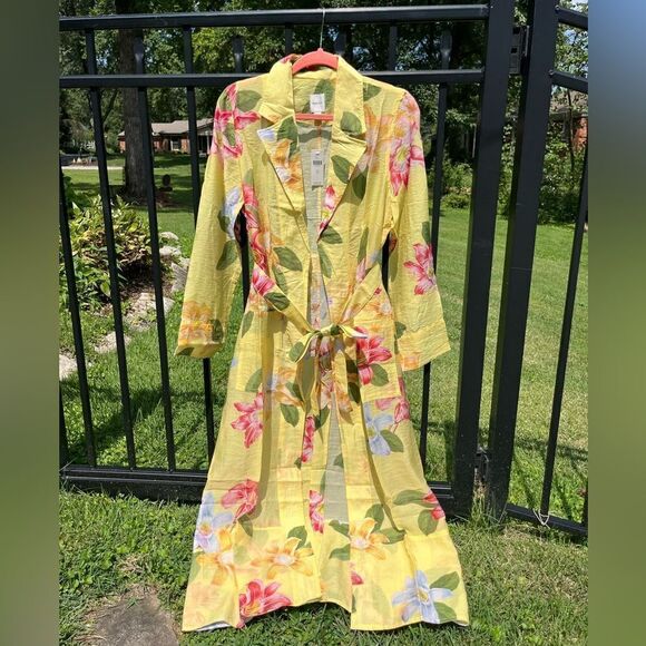 Anthropologie Maeve Sheer Printed Trench Coat NWT - Picture 13 of 14